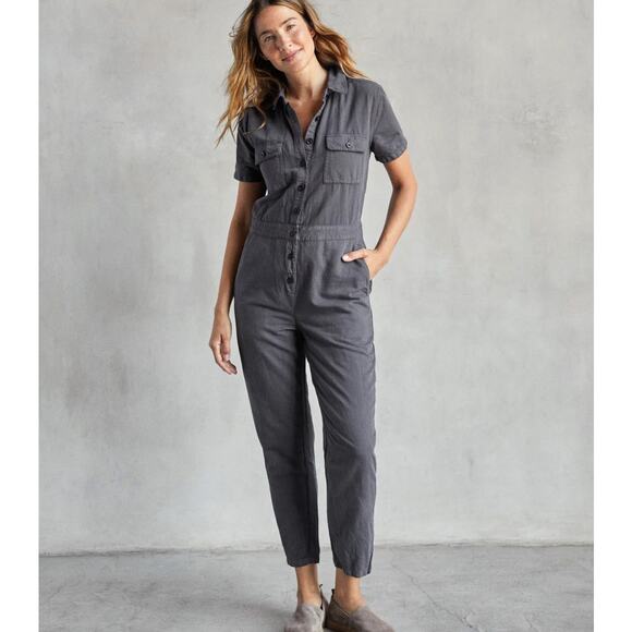 Outerknown S.E.A. Suit Storm Gray Coveralls organic cotton linen utility XS - Picture 1 of 13